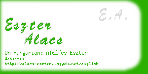 eszter alacs business card